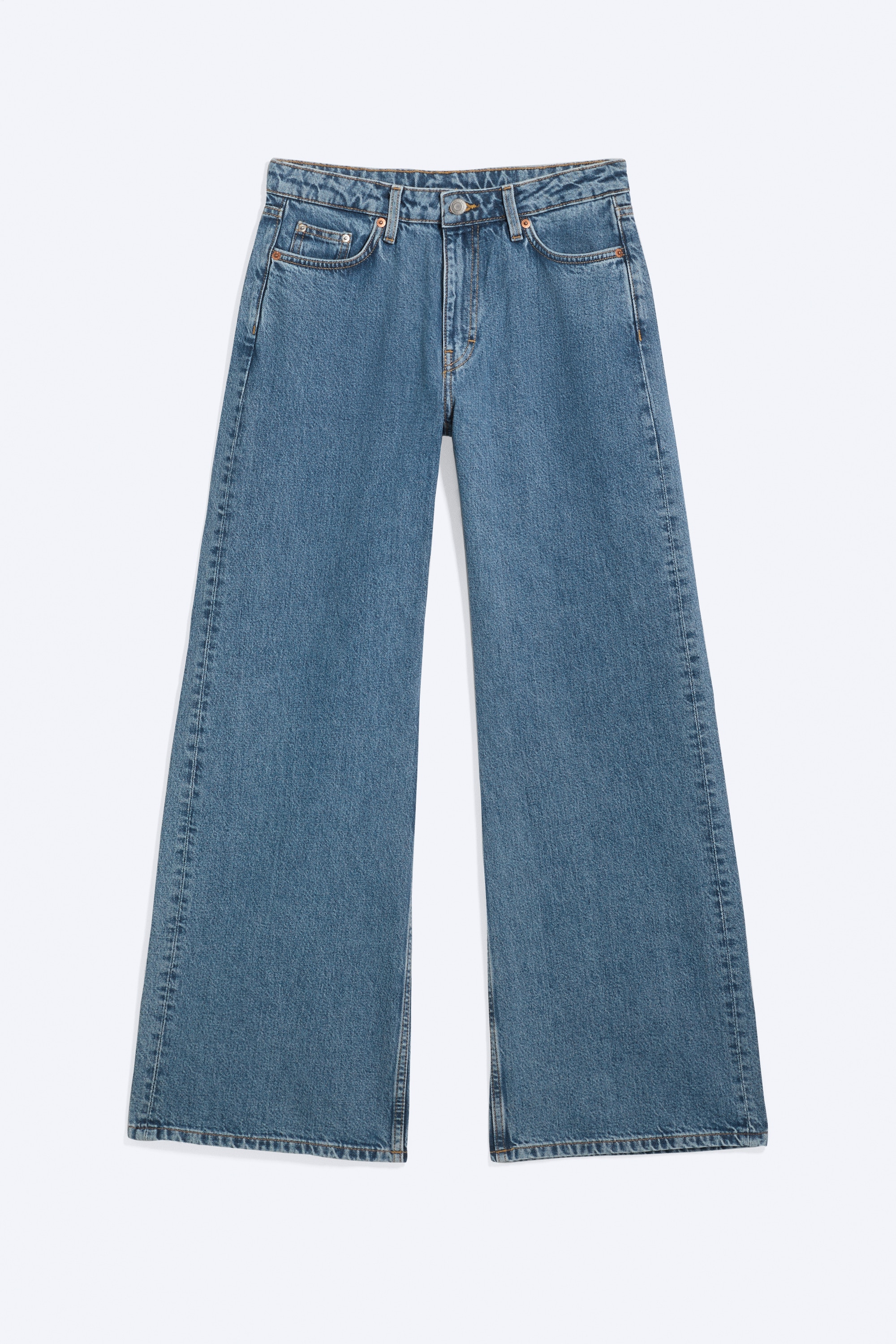 Jeans Paz wide a vita media - Pony Blue – Blu medio/Lavaggio blu – Blu scuro/Trot Blue – Azzurro/Nero deciso – Nero/Blue Horses - Blu medio