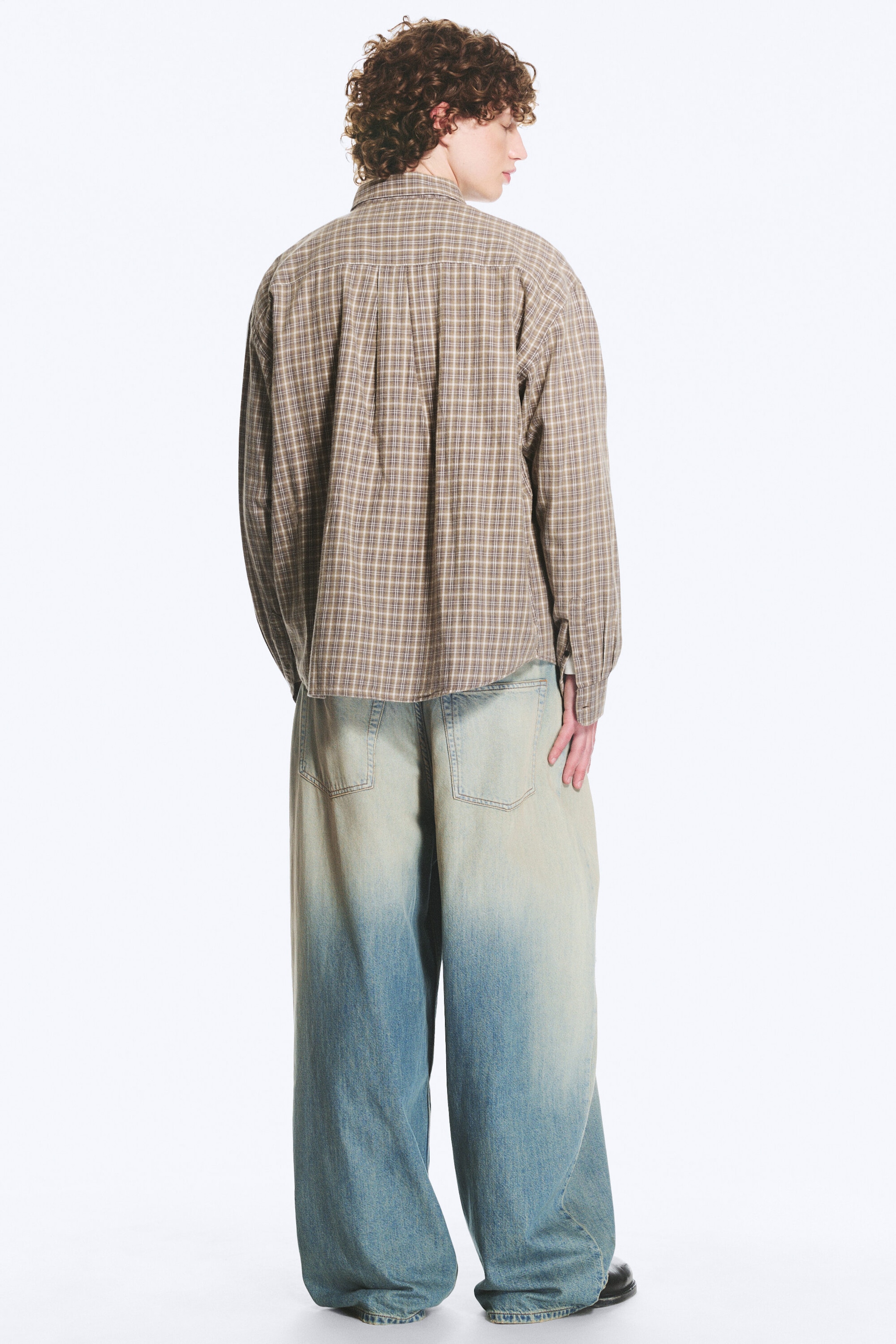 Checked Washed Mole - Long-sleeved flannel buttoned shirt - 6