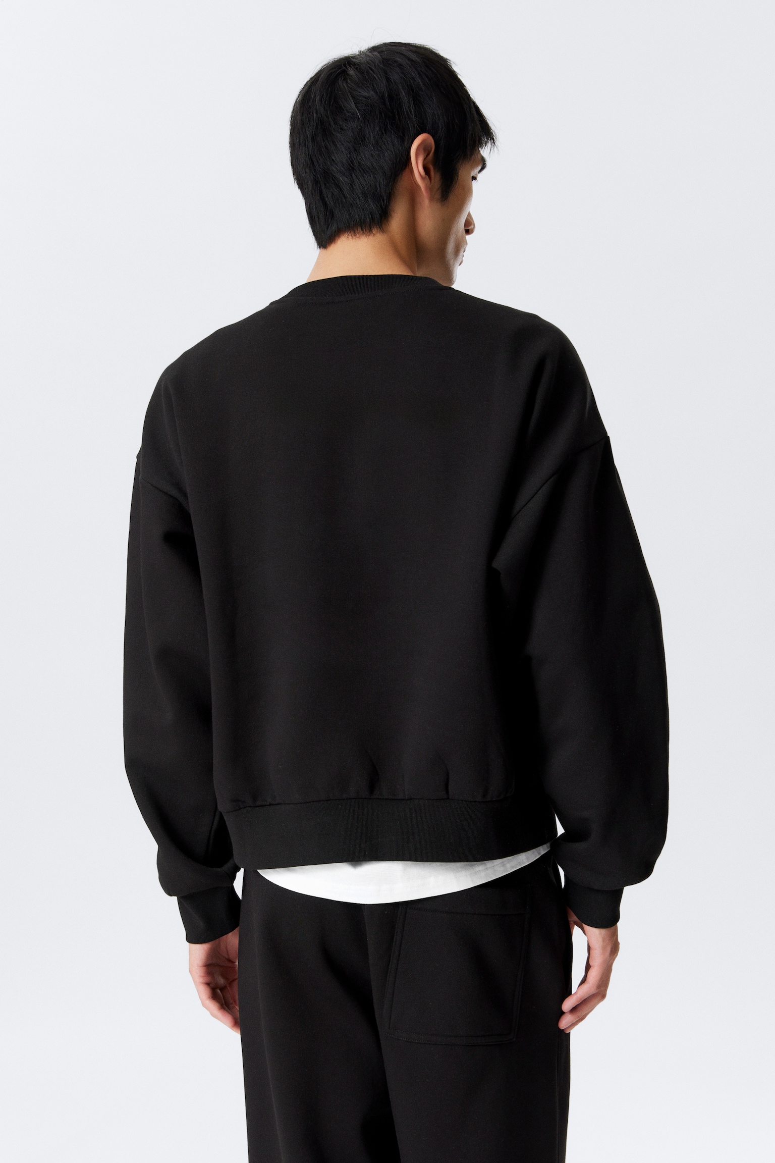 Sweater - Loose Fit - Zwart/Donkerbruin/Grijs gemêleerd - 4
