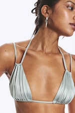 Dusty Light Grey - Triangle Bikini Top - 1