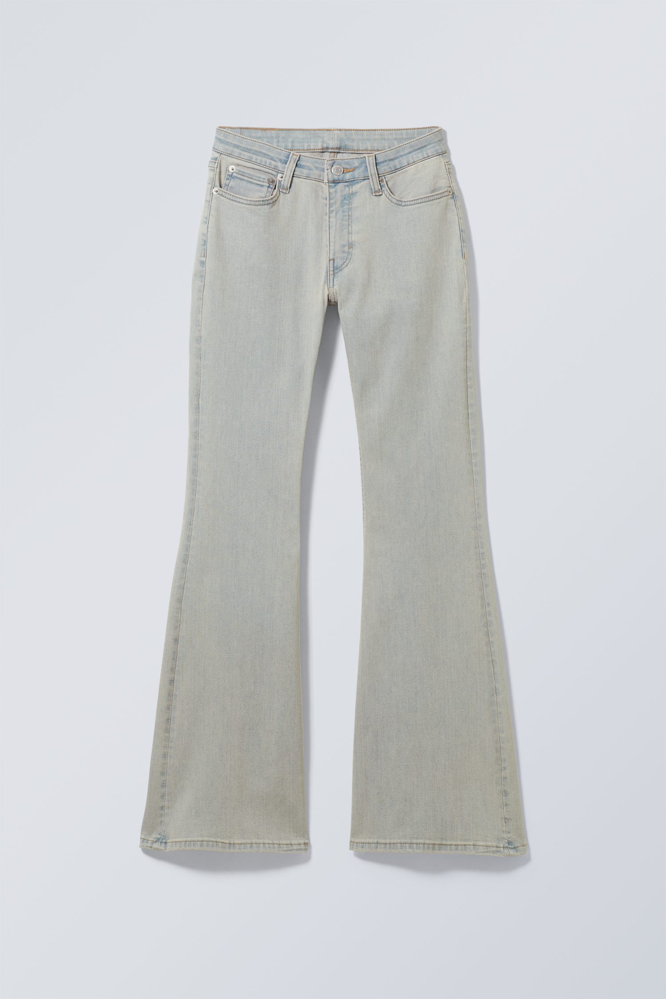Desert Grey - Flame Low Rise Slim Flared Jeans - 0