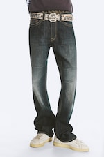 Blue Shadow - Dunkelblau - Struggle Low Waist Slim Bootcut Jeans - 1