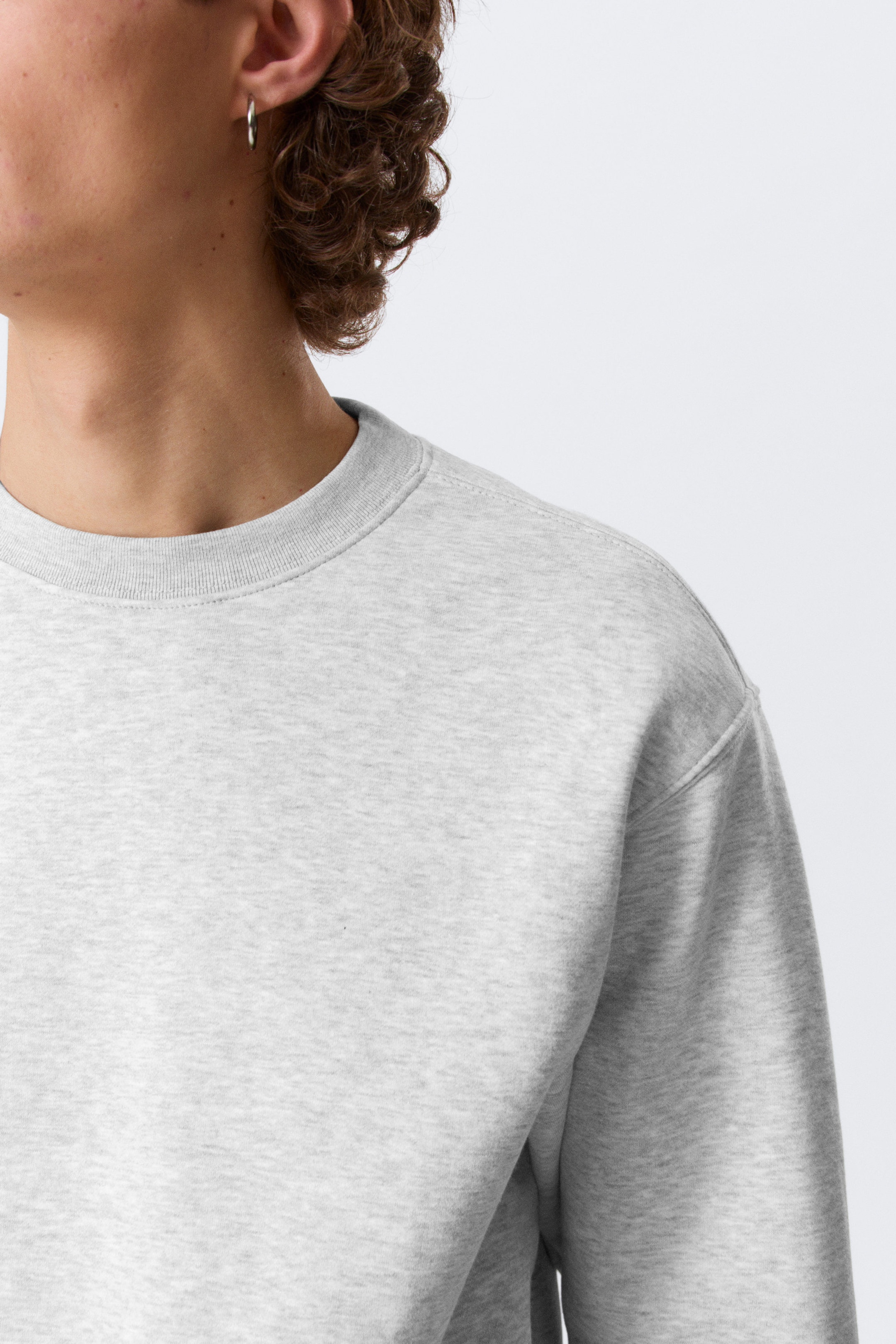 Grau meliert - Klassisches Sweatshirt - 2