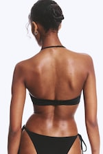 Schwarz - Neckholder Bikini-Oberteil - 2