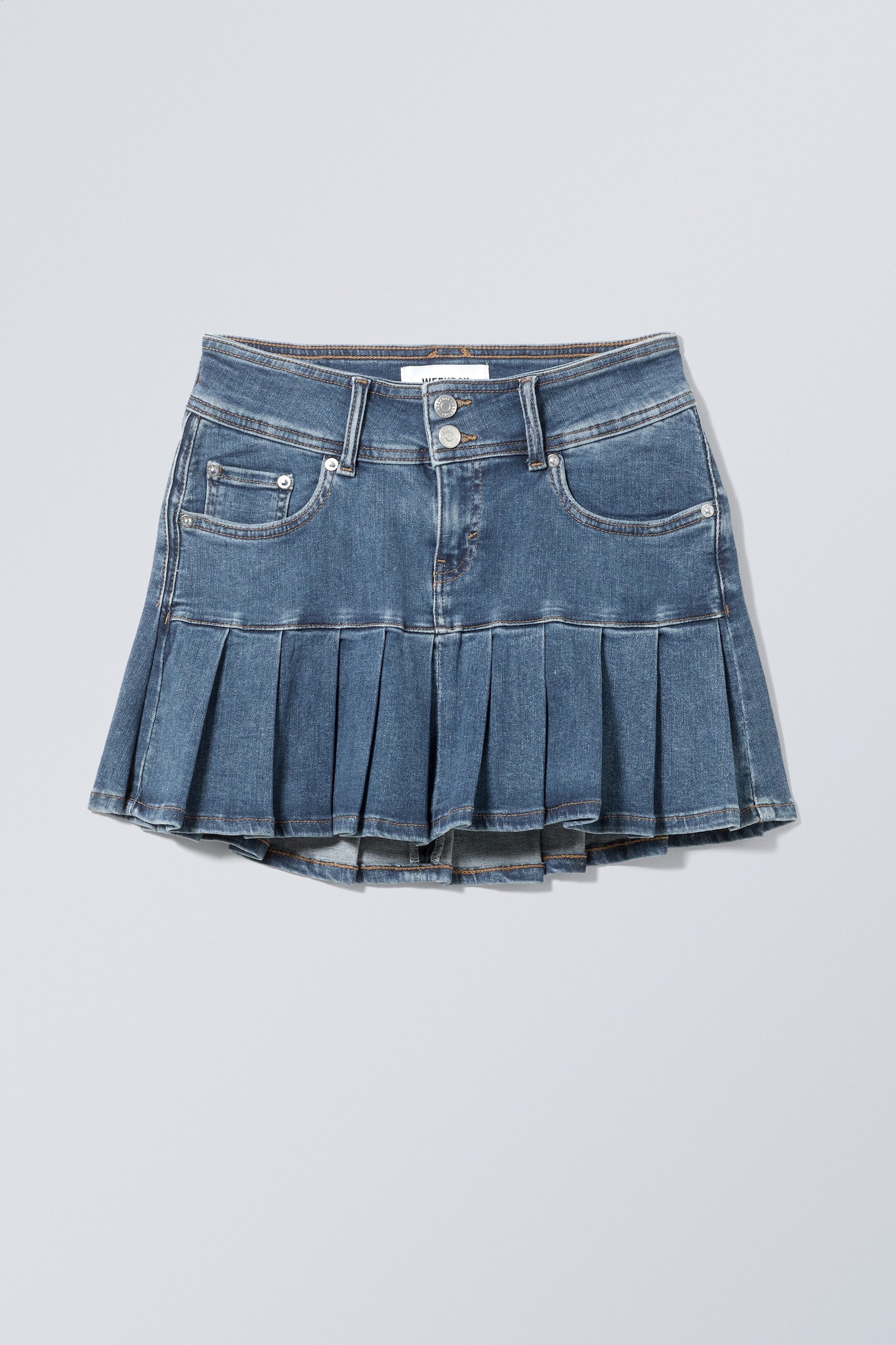 Mineral blue - Ashley Short Pleated Skirt - 0