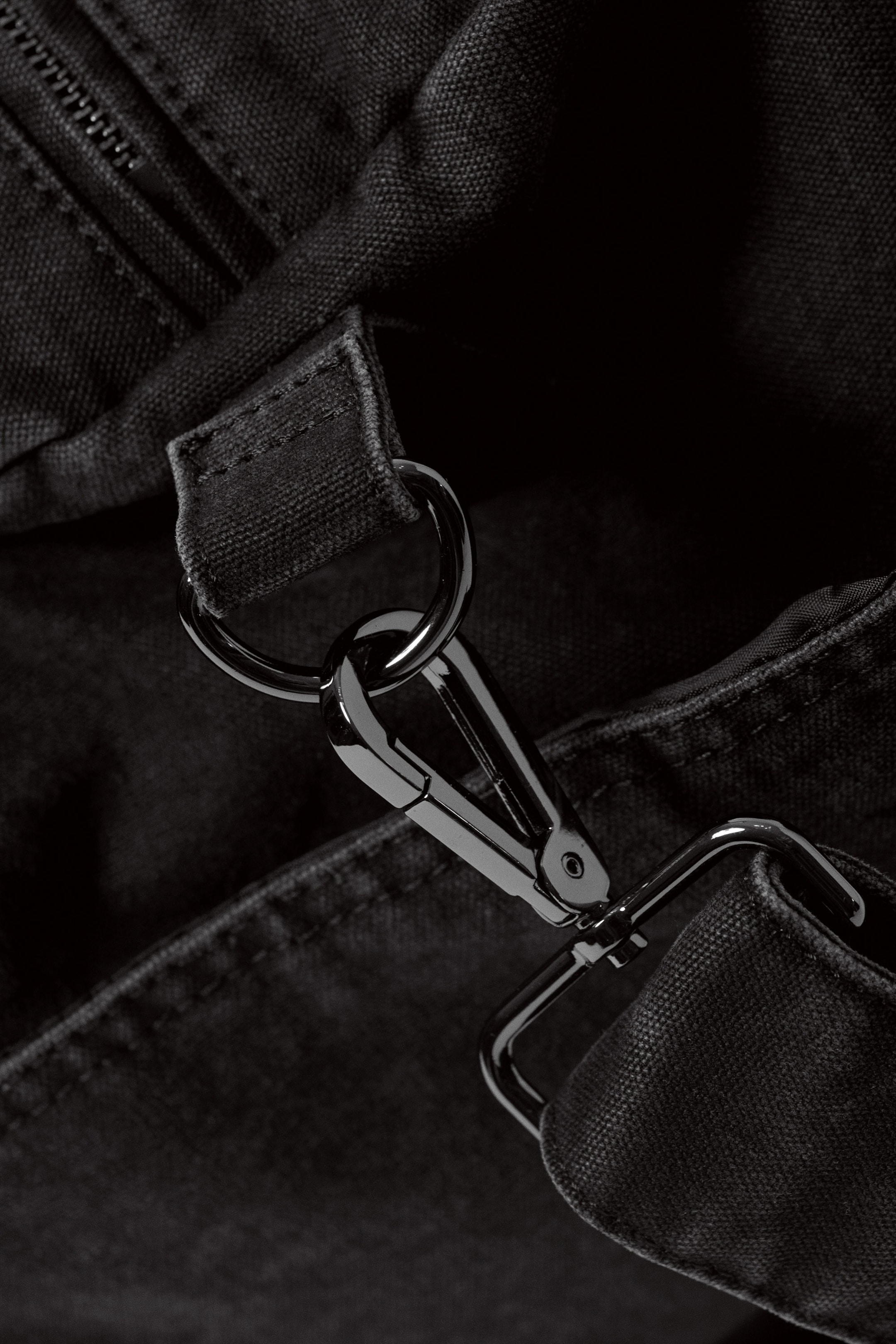 Dark Grey - Rounded Canvas Crossbody Bag - 5