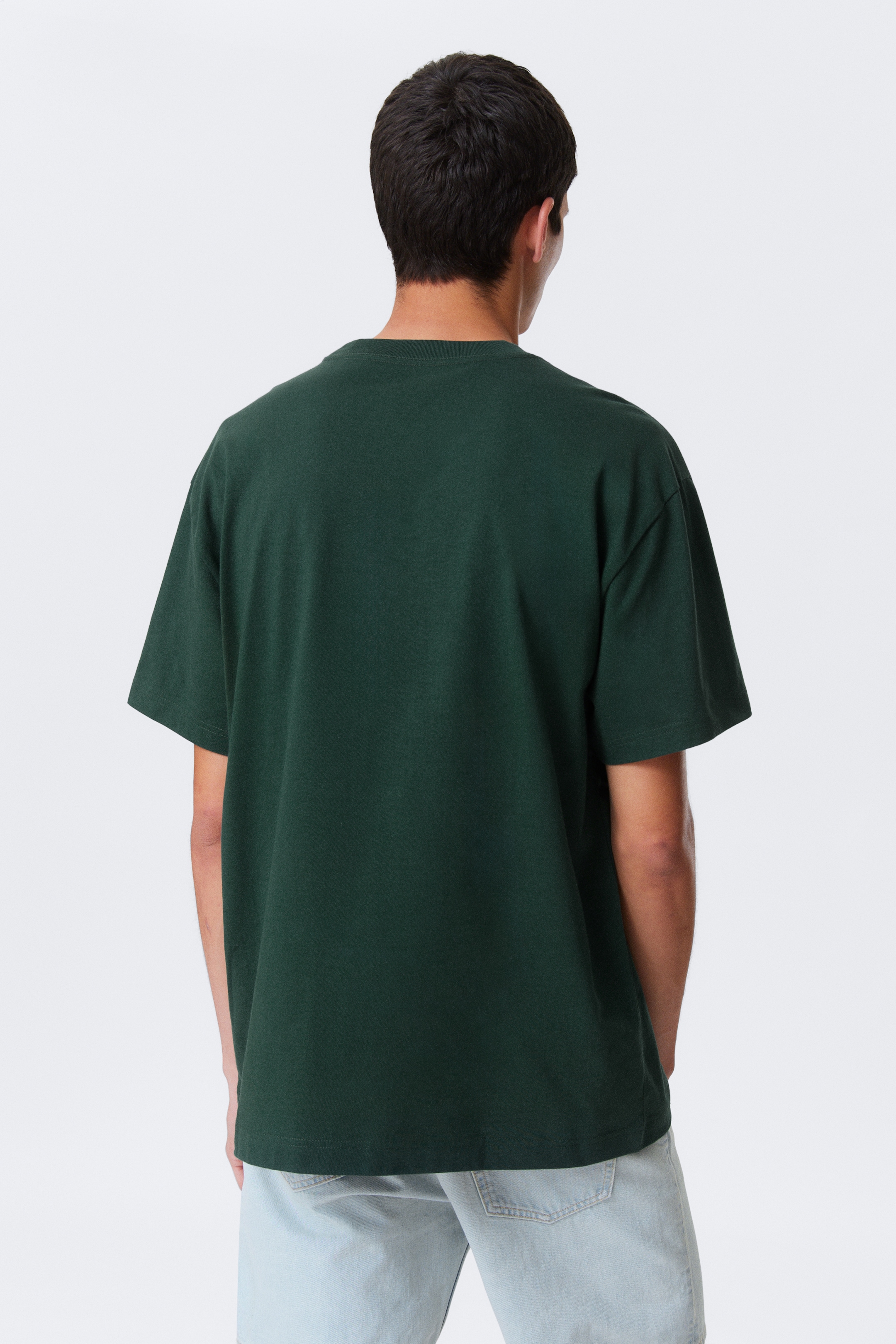 Zobraziť väčší obrázok: Oversized Heavyweight T-shirt - Tmavozelená - MUŽI | H&M SK 3