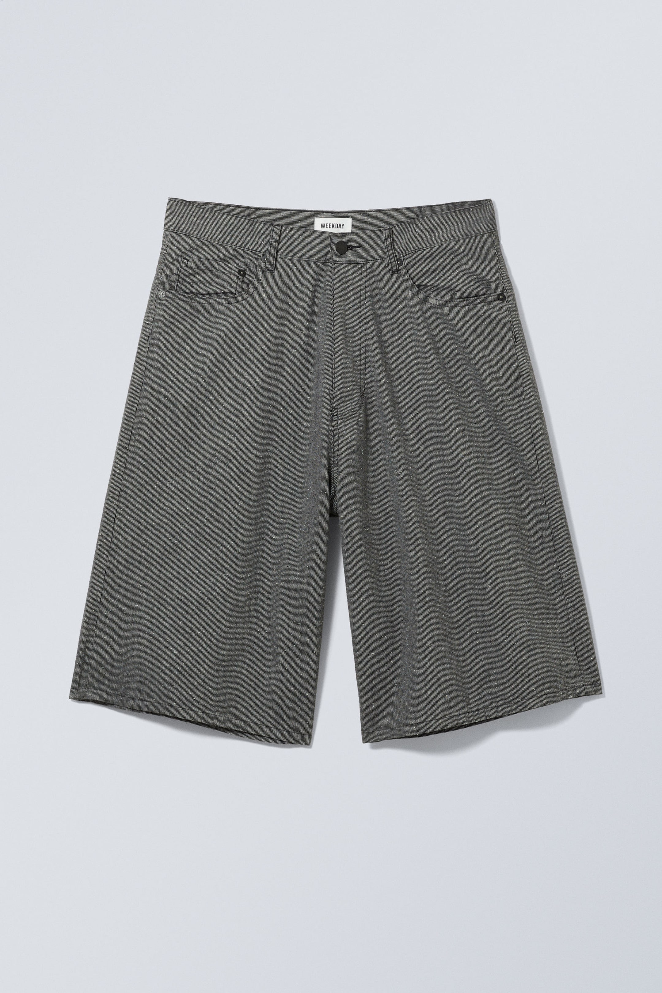 Black Stripe - Astro Loose Striped Shorts - 1