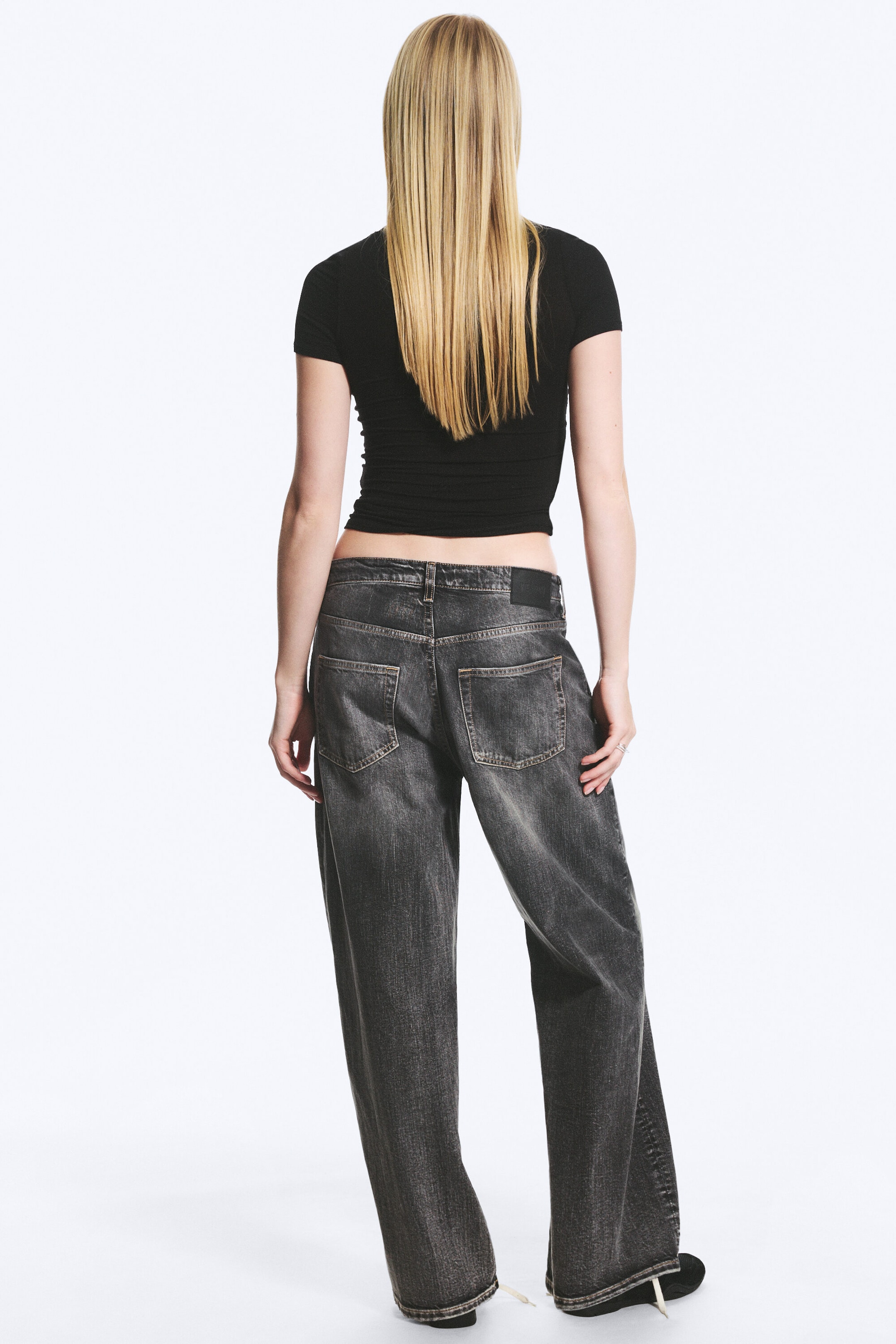 Dusky Black - Svart - Missy Løs Jeans Med Lavt Liv Og Rette Ben - 3