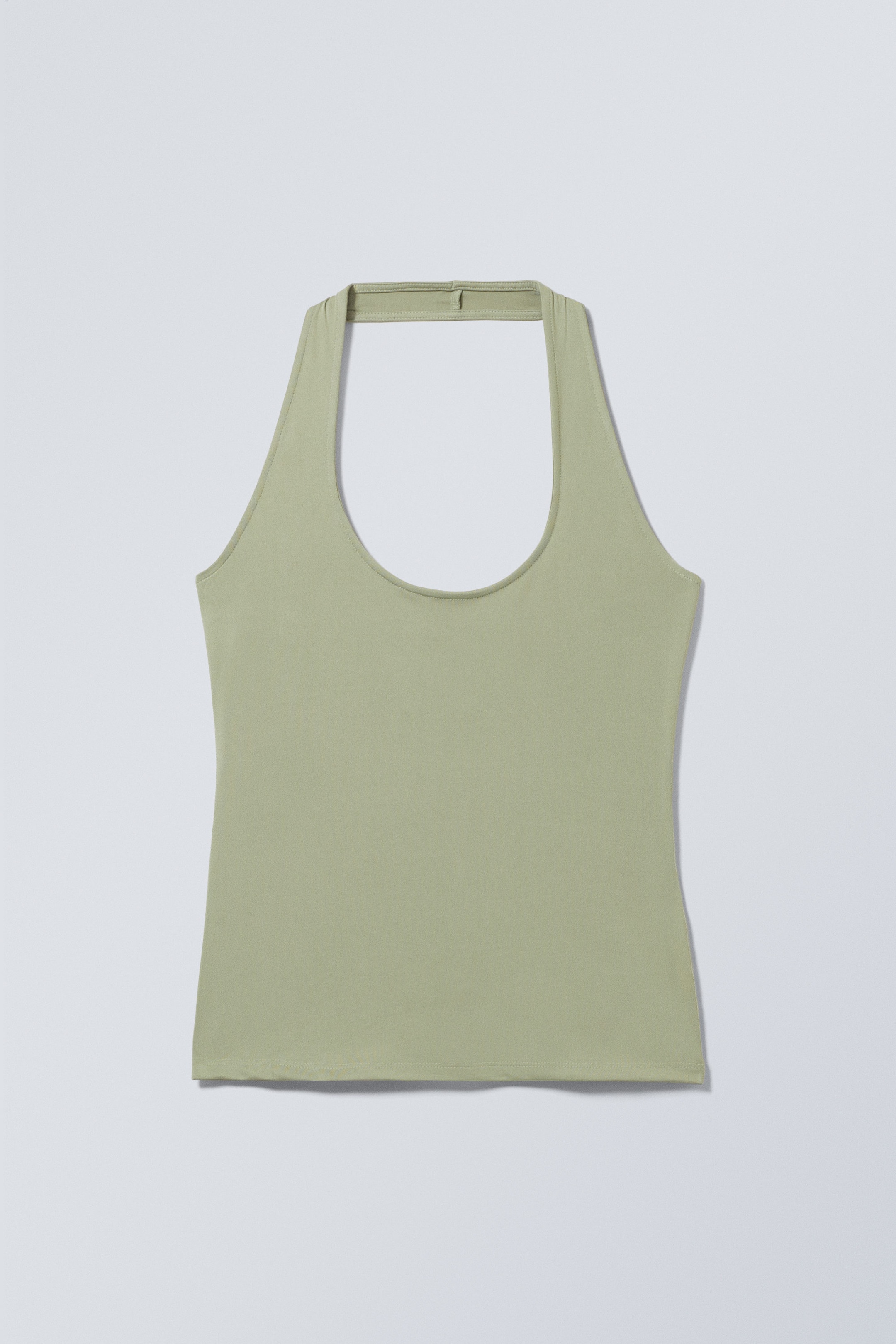 Light Khaki Green - Astrid Halterneck Top - 0