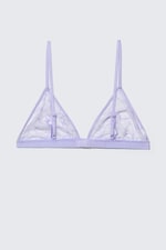 Helllila - Triangel-BH aus Spitze mit Wirbelmuster - 1
