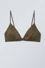 Dark Khaki Green - Soft Padded Modal Bra - 0