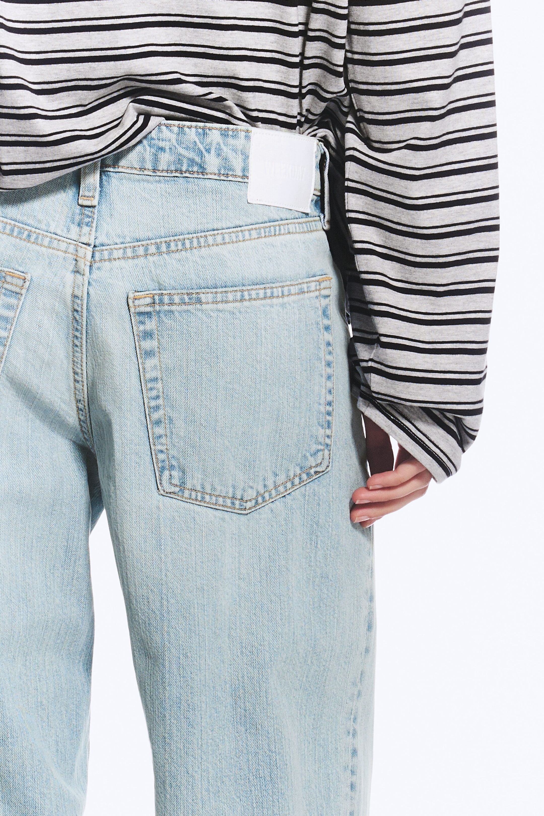 Dream Blue - Light Blue - Ample Low Rise Loose Wide Jeans - 6