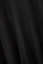 Black - Sporty Short Sleeve Maxi Dress - 1