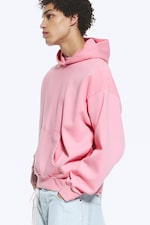 Gewaschenes Rosa - Hoodie mit weiter Passform - 0