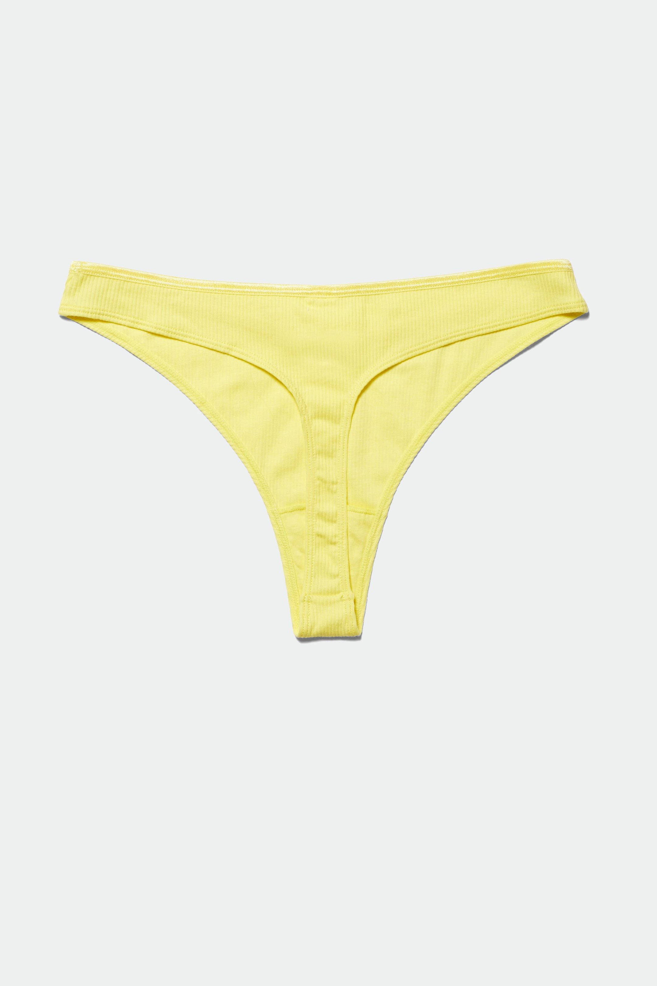 Yellow - Julie V-cut Thong - 1