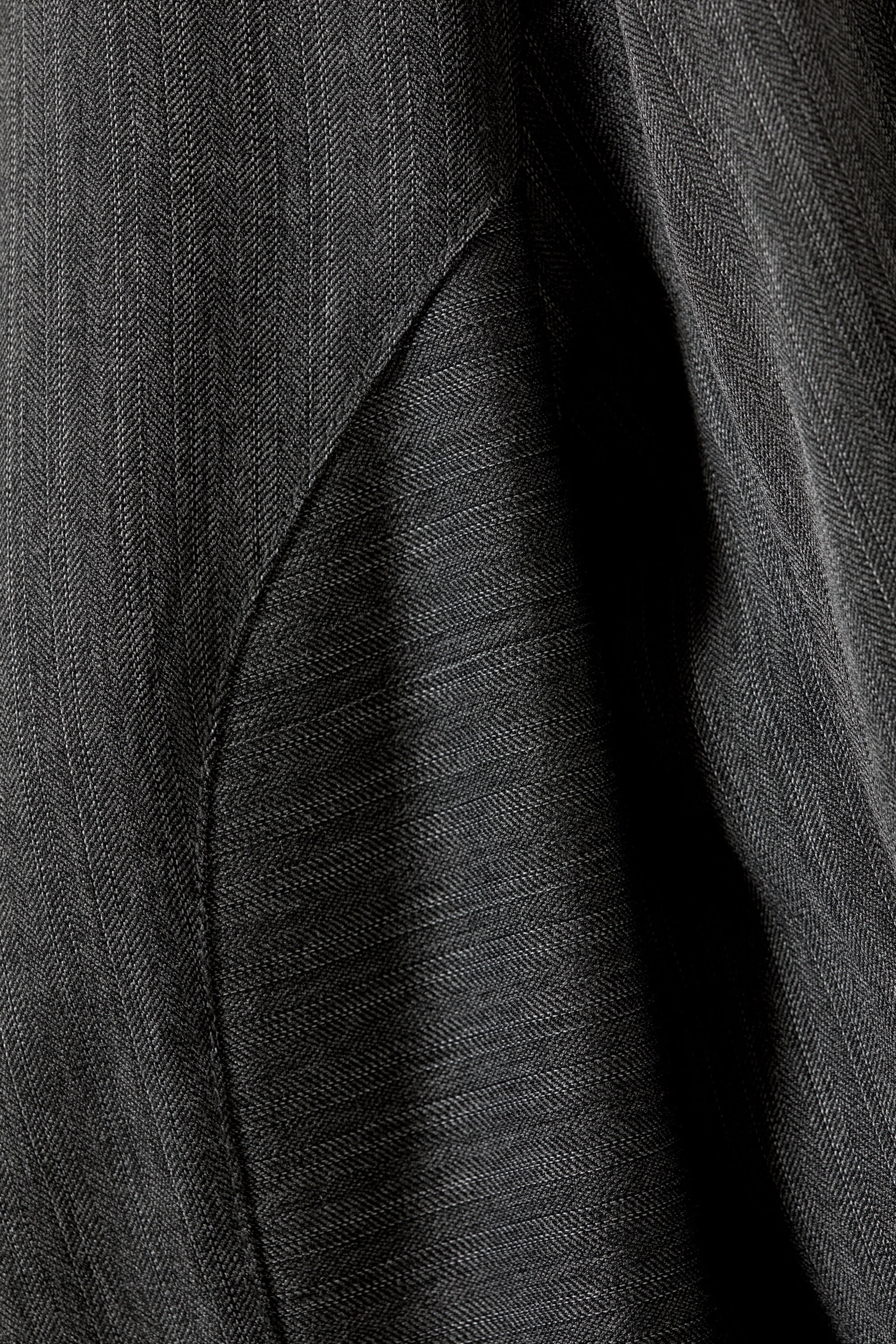 Striped Dark Grey Melange - Long-Sleeved Fitted Zip Shirt - 4