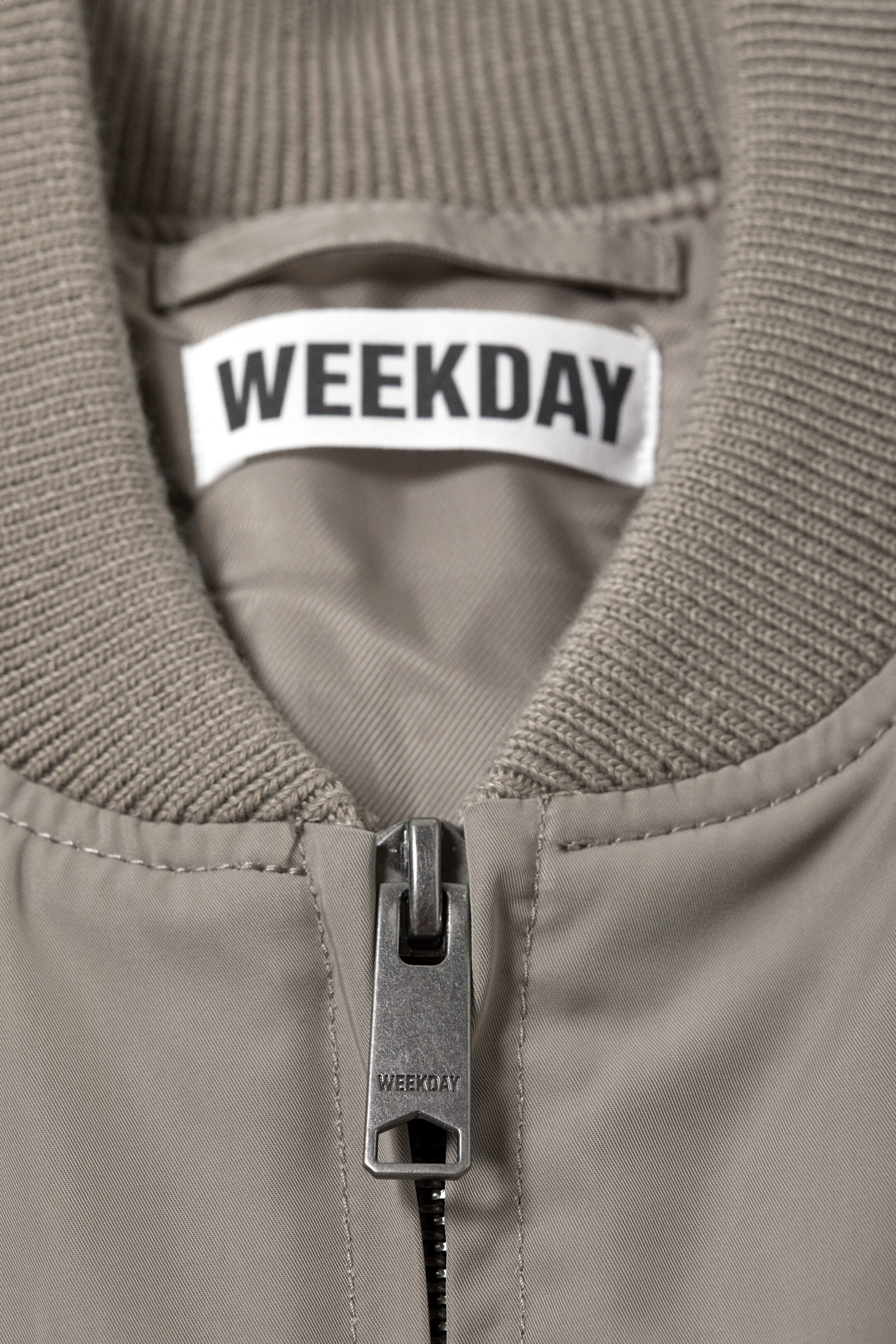 View larger image: Cropped Bomber Jacket - Dusty Mole - Ladies | H&M GB 2