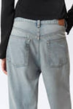 Brick Blue - Light Blue - Galaxy Loose Straight Leg Jeans - 7