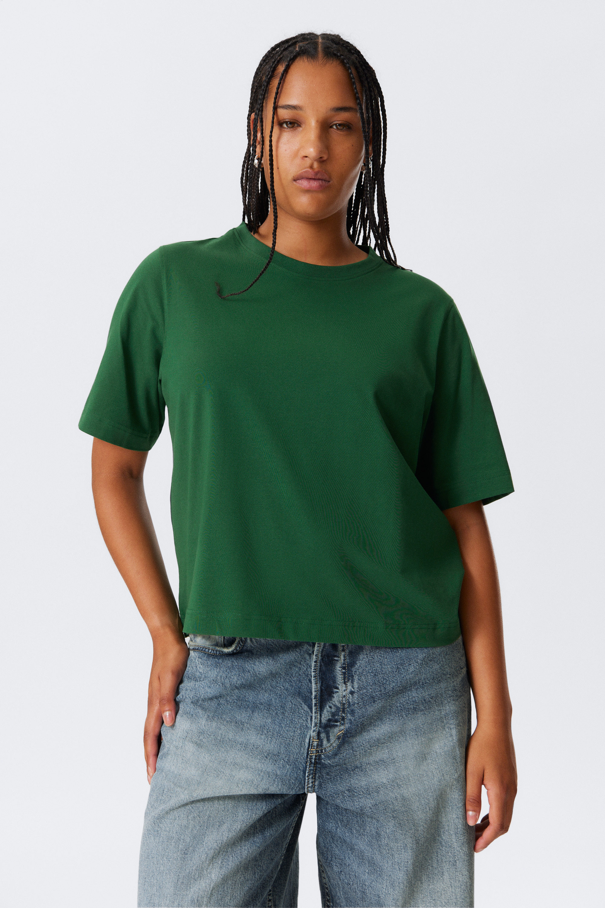 Dark Green - Perfect Boxy T-shirt - 1