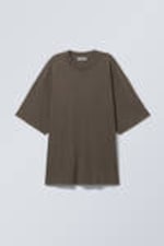 Washed Dark Brown - Soft Oversized T-shirt - 0