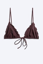 Dark Red - Frill Bikini Top - 3