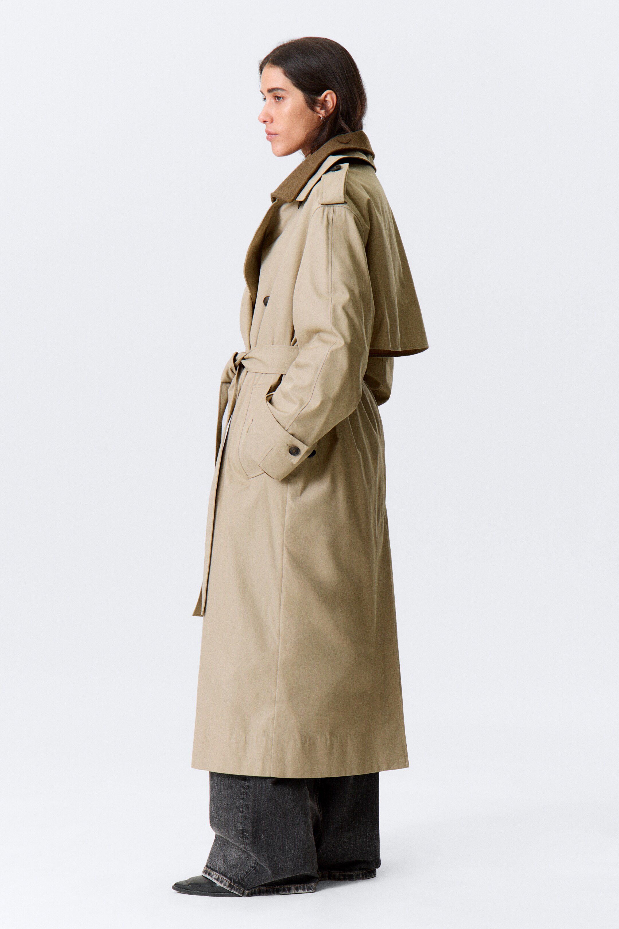 Grotere afbeelding bekijken: Oversized Trench Coat with Detachable Lining - Beige - DAMES | H&M BE 6