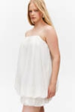 White - Sleeveless Balloon Mini Dress - 2