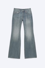 Gloria Blue - Medium Blue - Helix Low Rise Regular Flared Jeans - 5