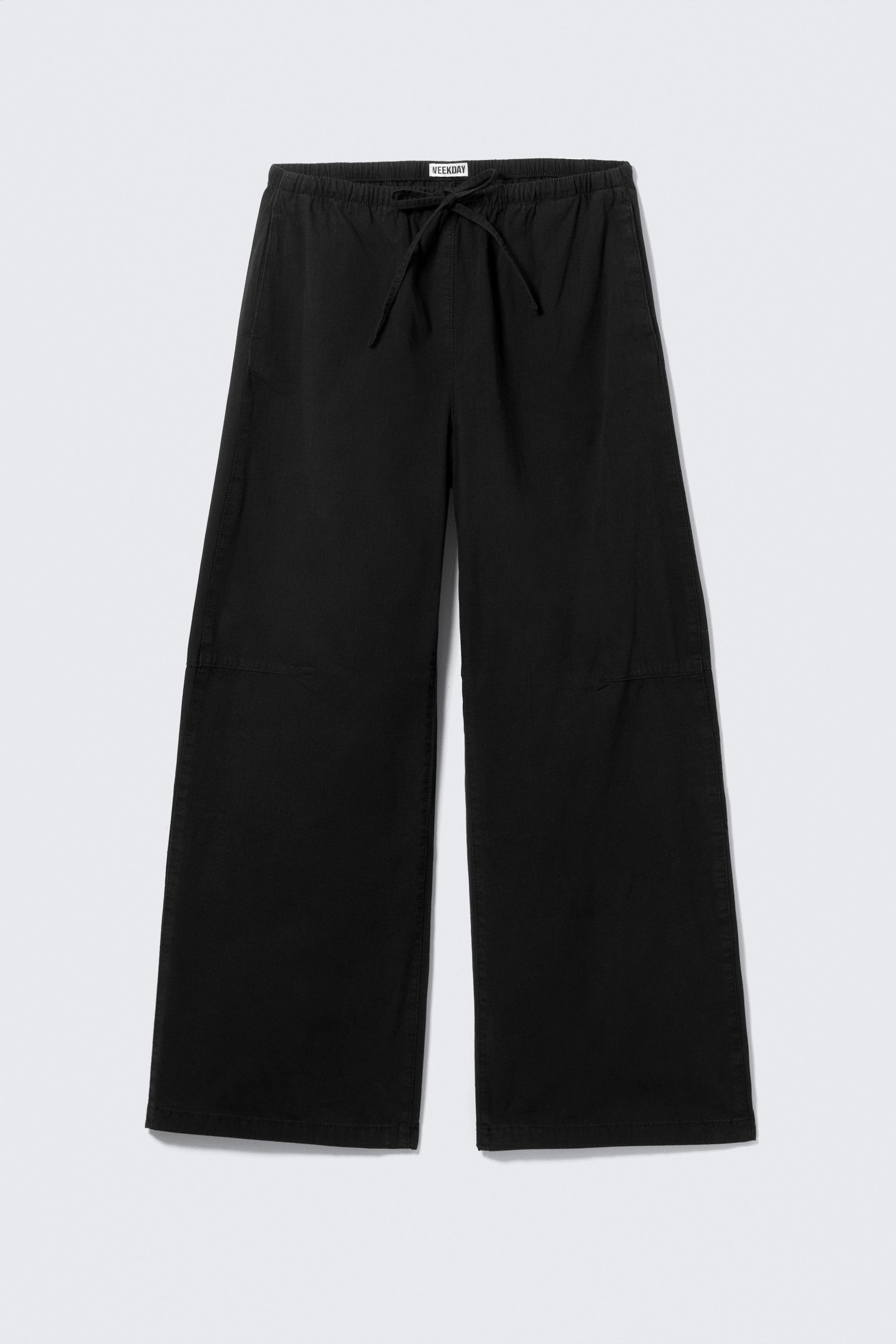 Noir - Pantalon délavé ripstop coupe ample - 4