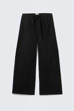 Noir - Pantalon délavé ripstop coupe ample - 4