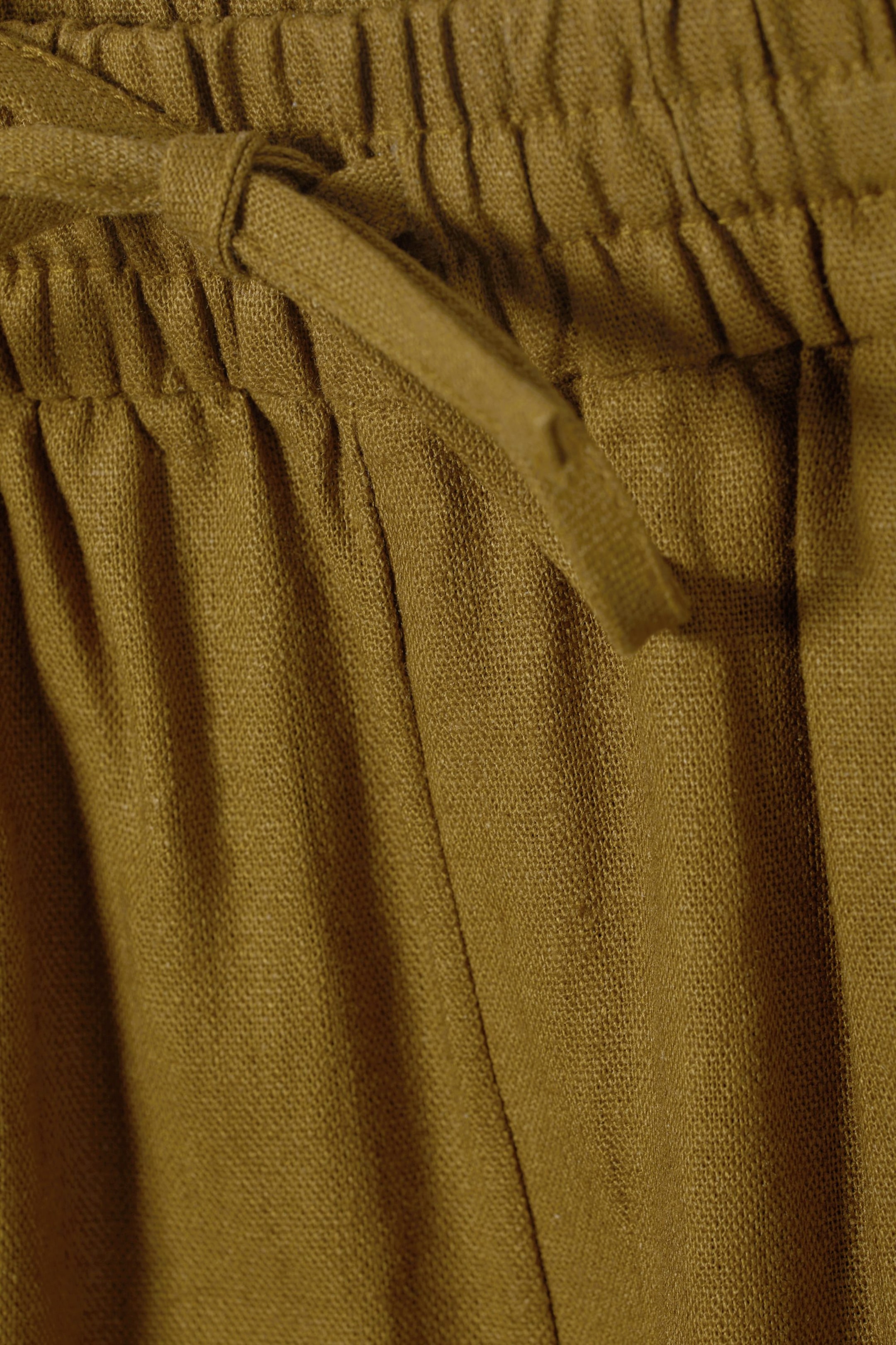 Khaki green - Tyler Linen Mix Shorts - 2