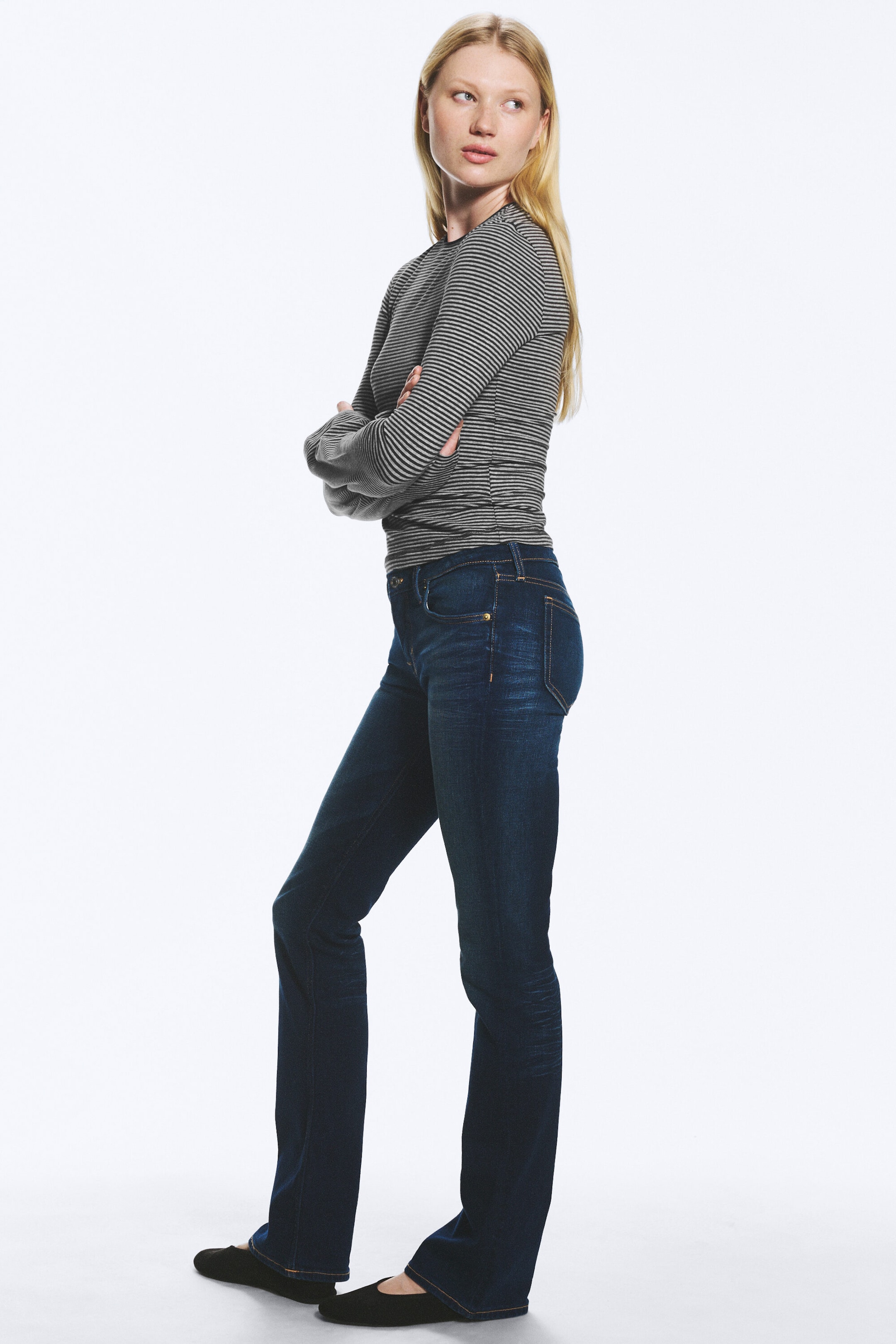 Storm Blue - Dunkelblau - Luna Low Waist Skinny Bootcut Jeans - 0