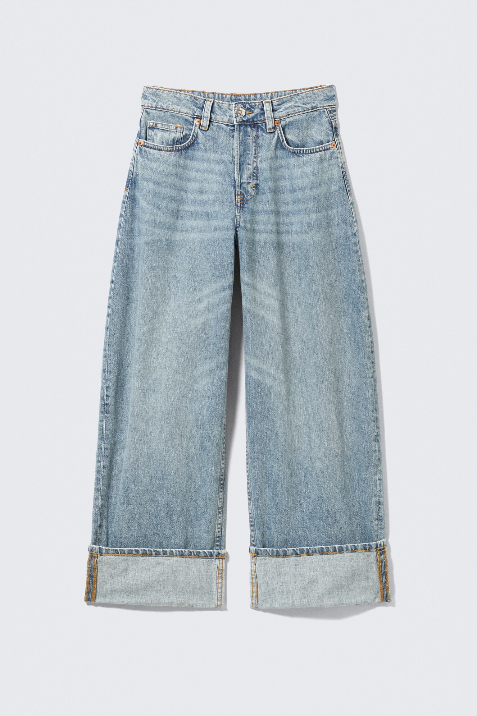 Peggy Low Rise Loose Baggy Leg Jeans - Chaos Blue - Bleu clair/Noir hanté - Noir/Teinté Aegean