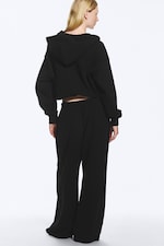 Svart - Drapert jersey-bukse - 3