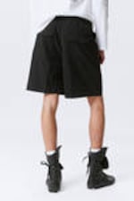 Black - Loose-Fit Twill Drawstring Suiting Shorts - 3