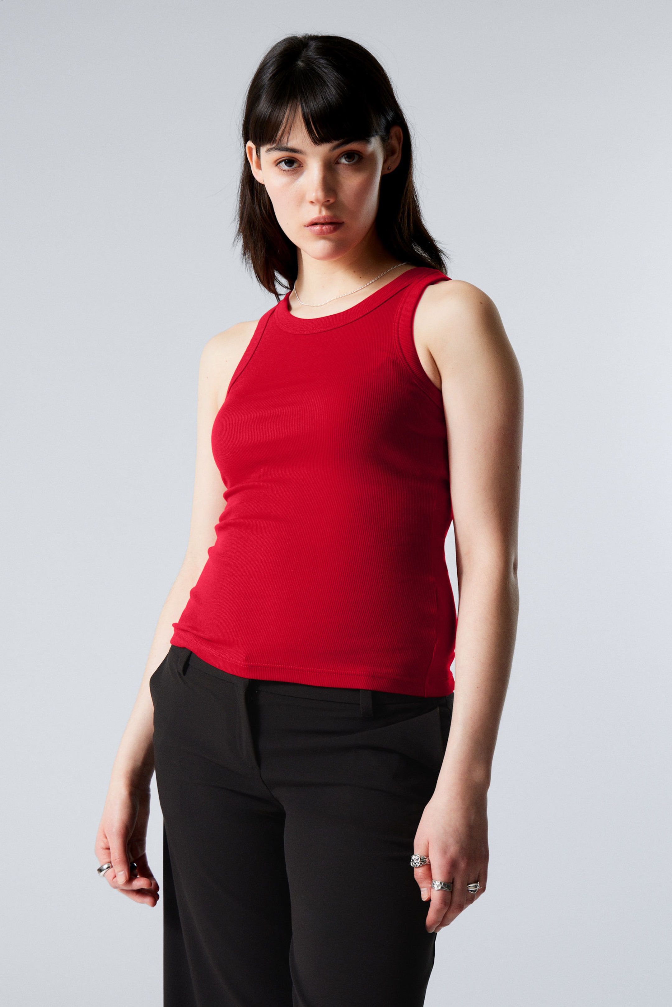 #951F34 - Fitted Rib Tank Top - 1