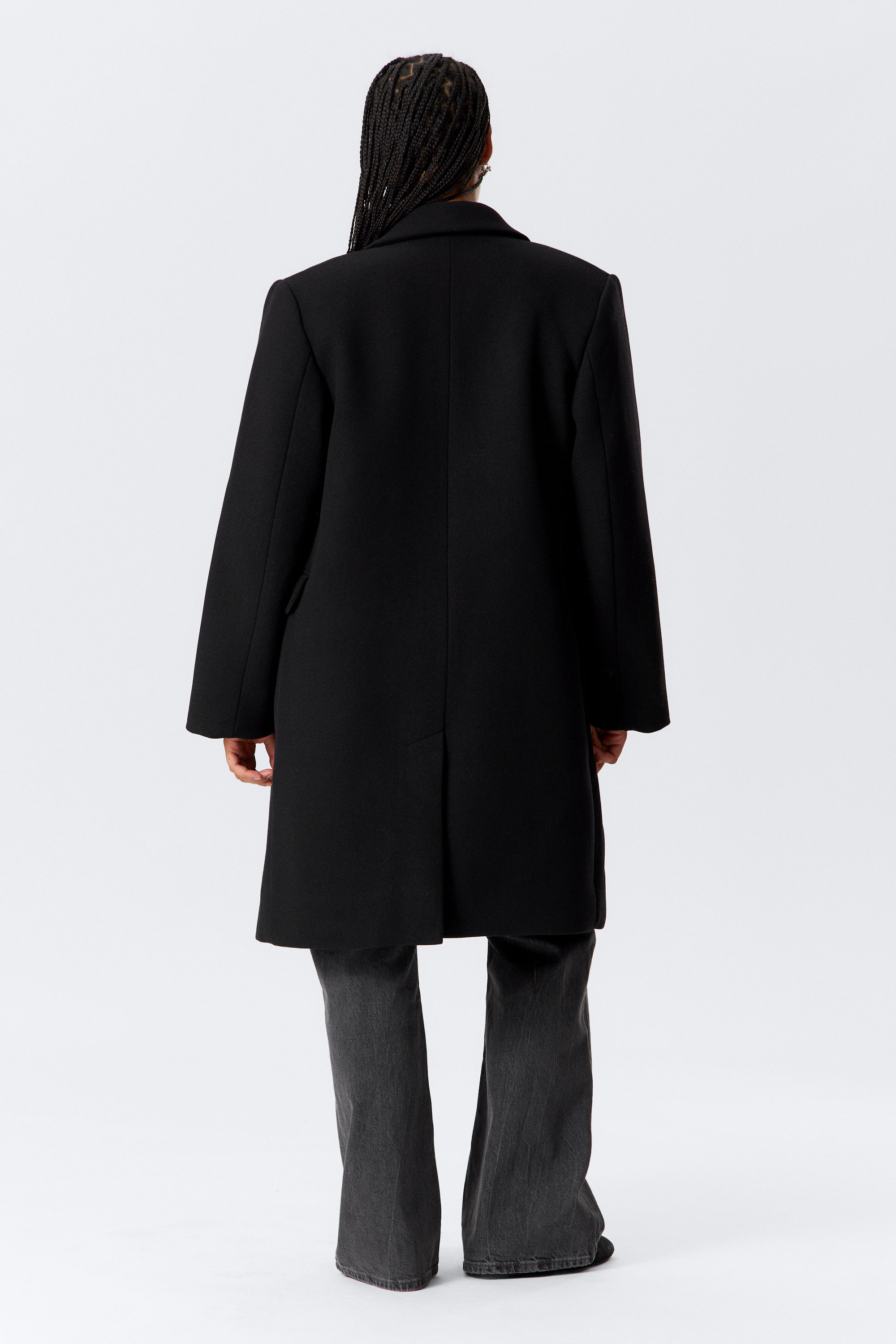 新品未使用OVERSIZED BAL COLLAR LONG COAT ネイビー FEKETE（フェケテ）の「OVERSIZED BAL COLLAR LONG COAT
