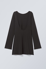 Black - Clair Open Back Mini Dress - 1