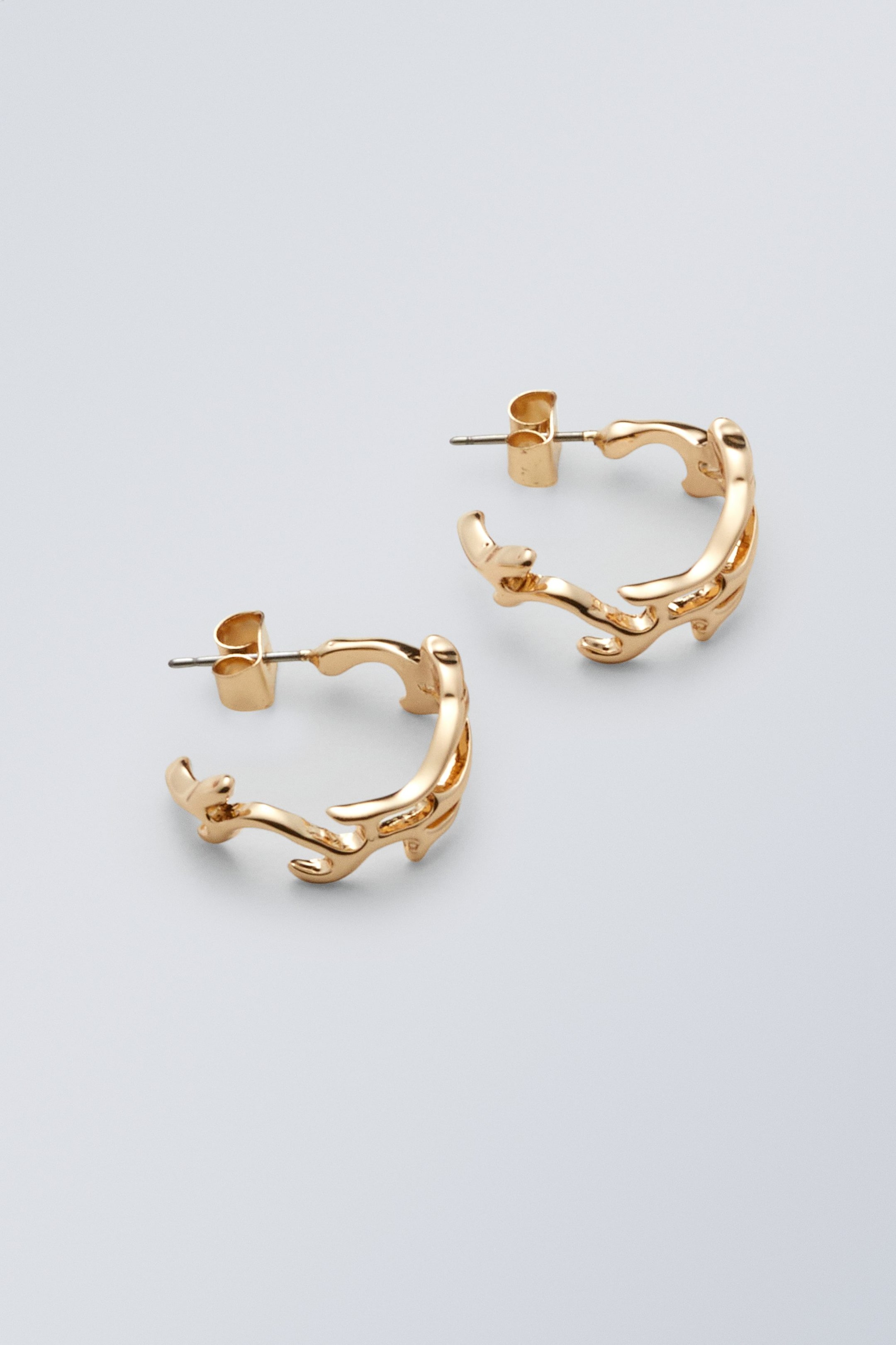 Gold - Asta Mini Hoop Earrings - 0