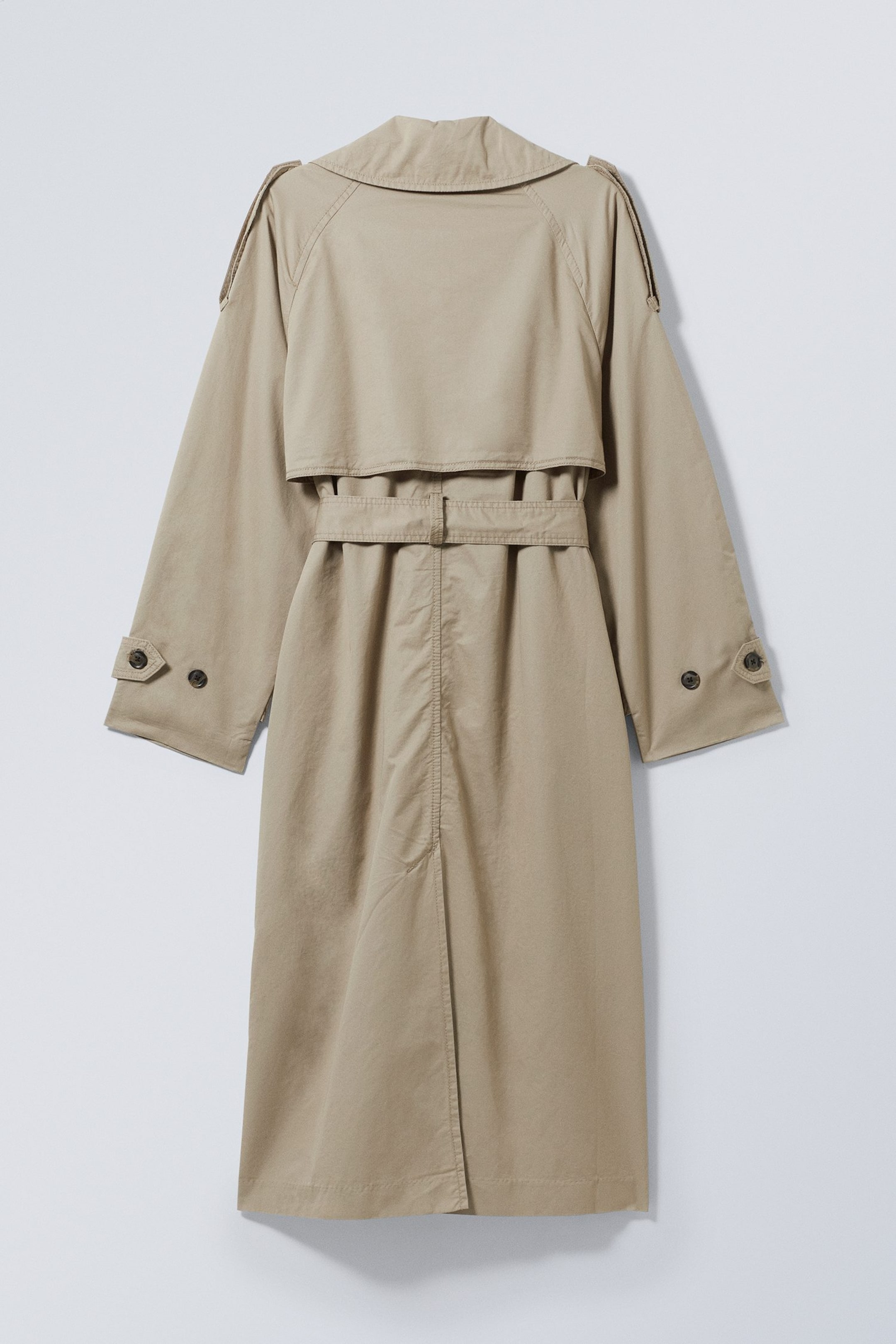 Beige - Zenni Oversized Trench - 1