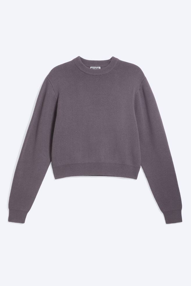 Bomullsjumper - Lila/Svart - 1