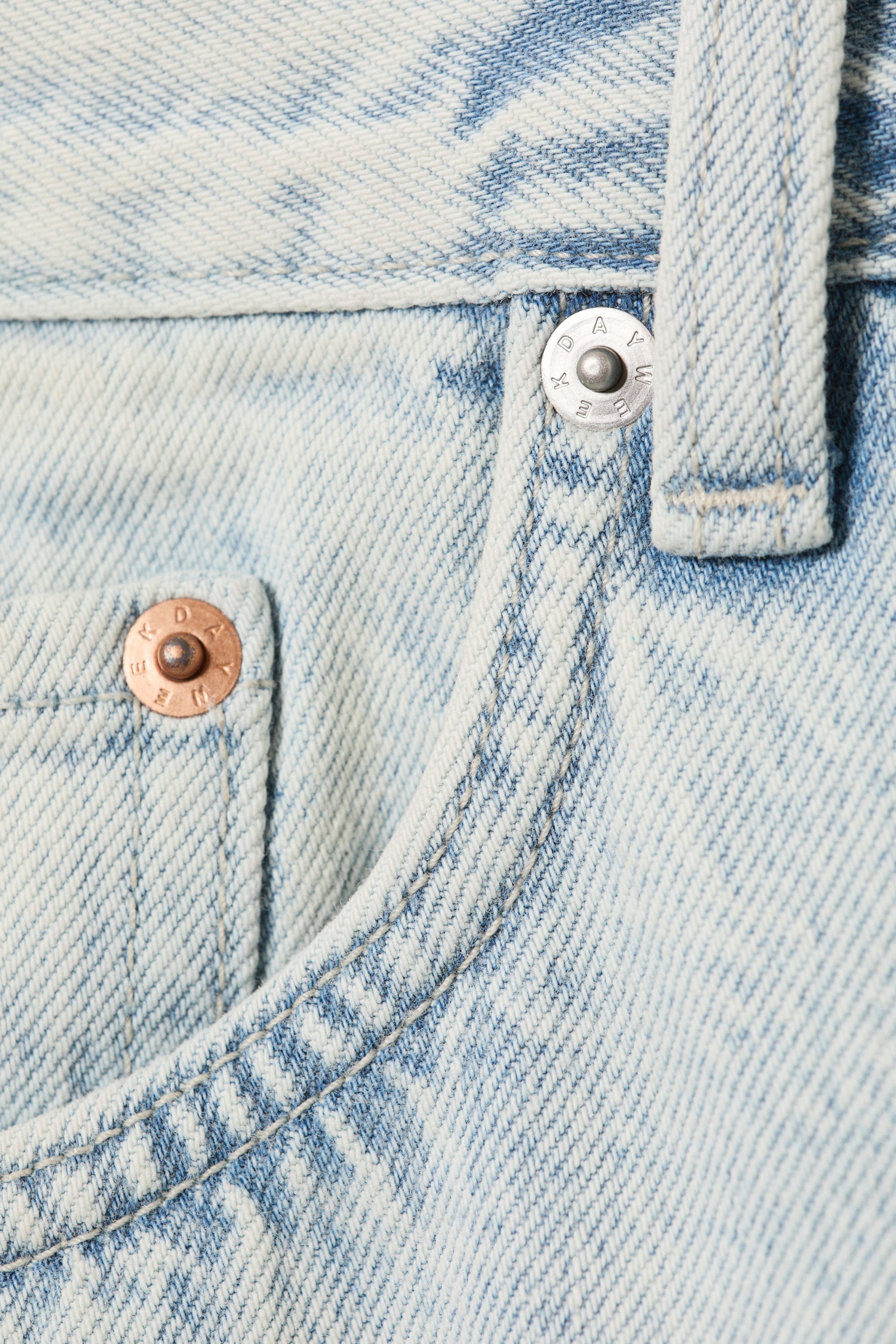 Citizen Blue - Light Blue - Astro Mid Rise Loose Baggy Denim Shorts - 5