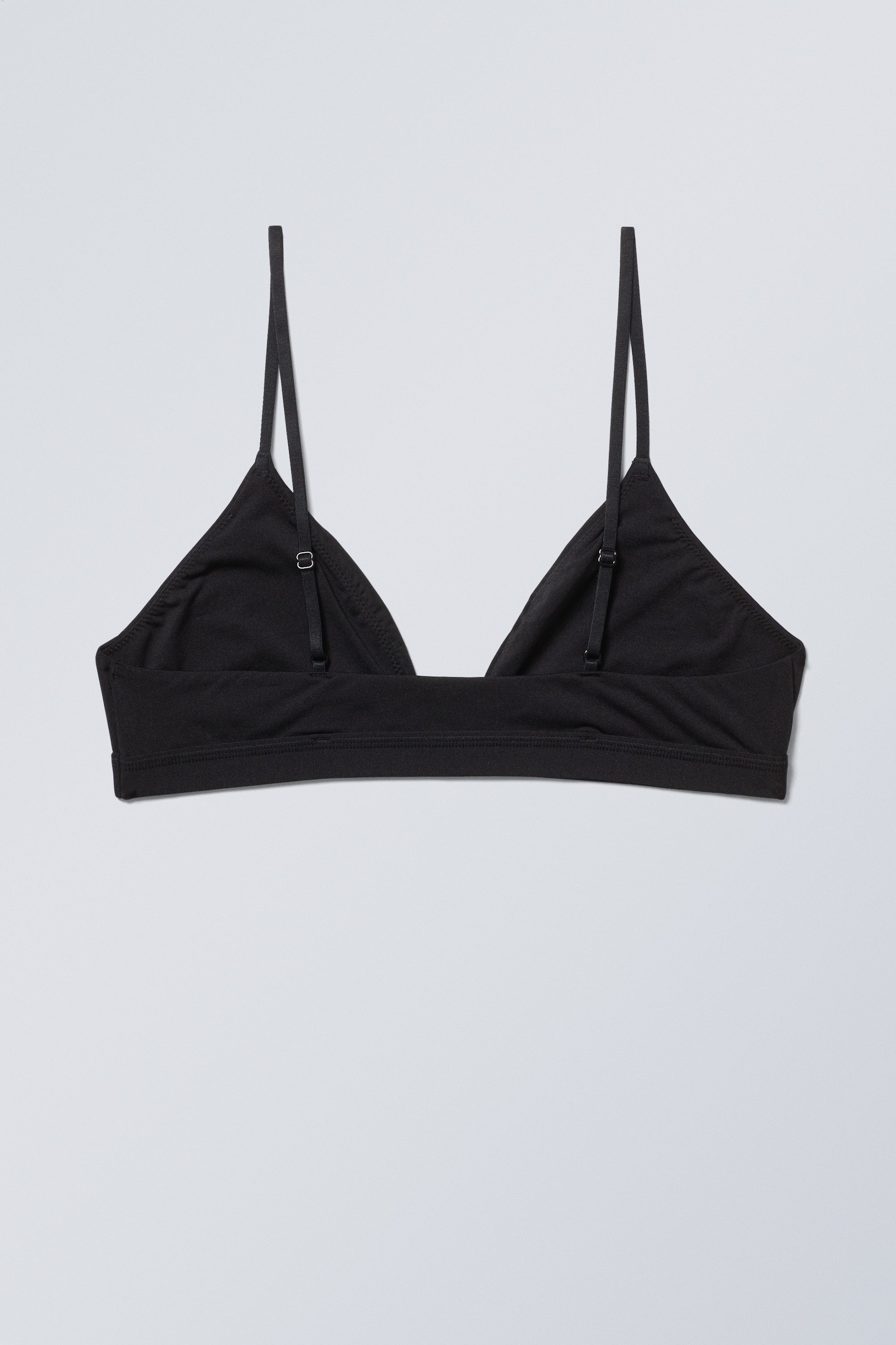Black - Soft Triangle Bralette - 1