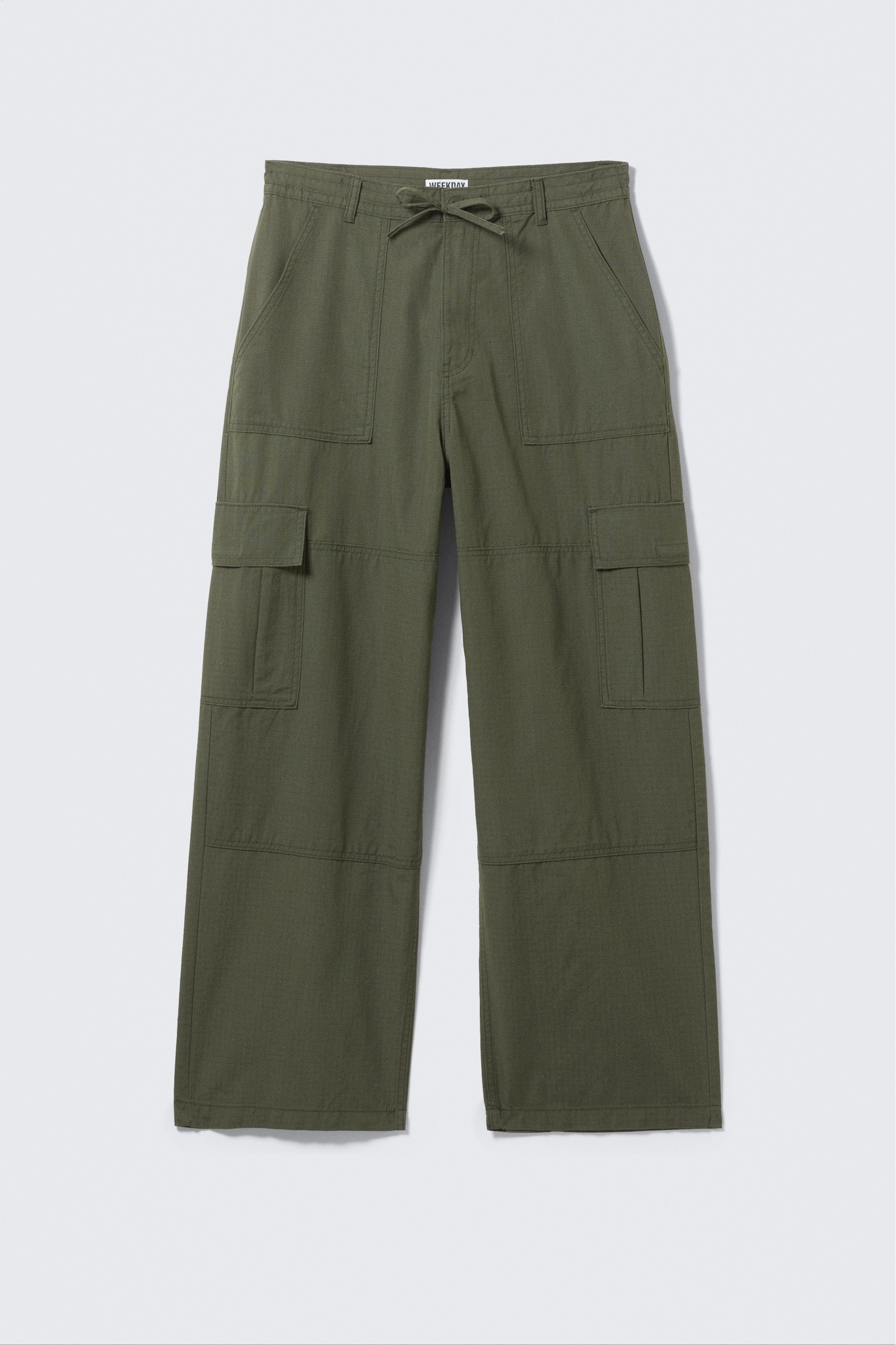 Spodnie Baggy Ripstop Cargo - Ciemna zieleń khaki/Czarny - 2