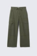 Dark Khaki Green - Baggy Ripstop Cargo Trousers - 4