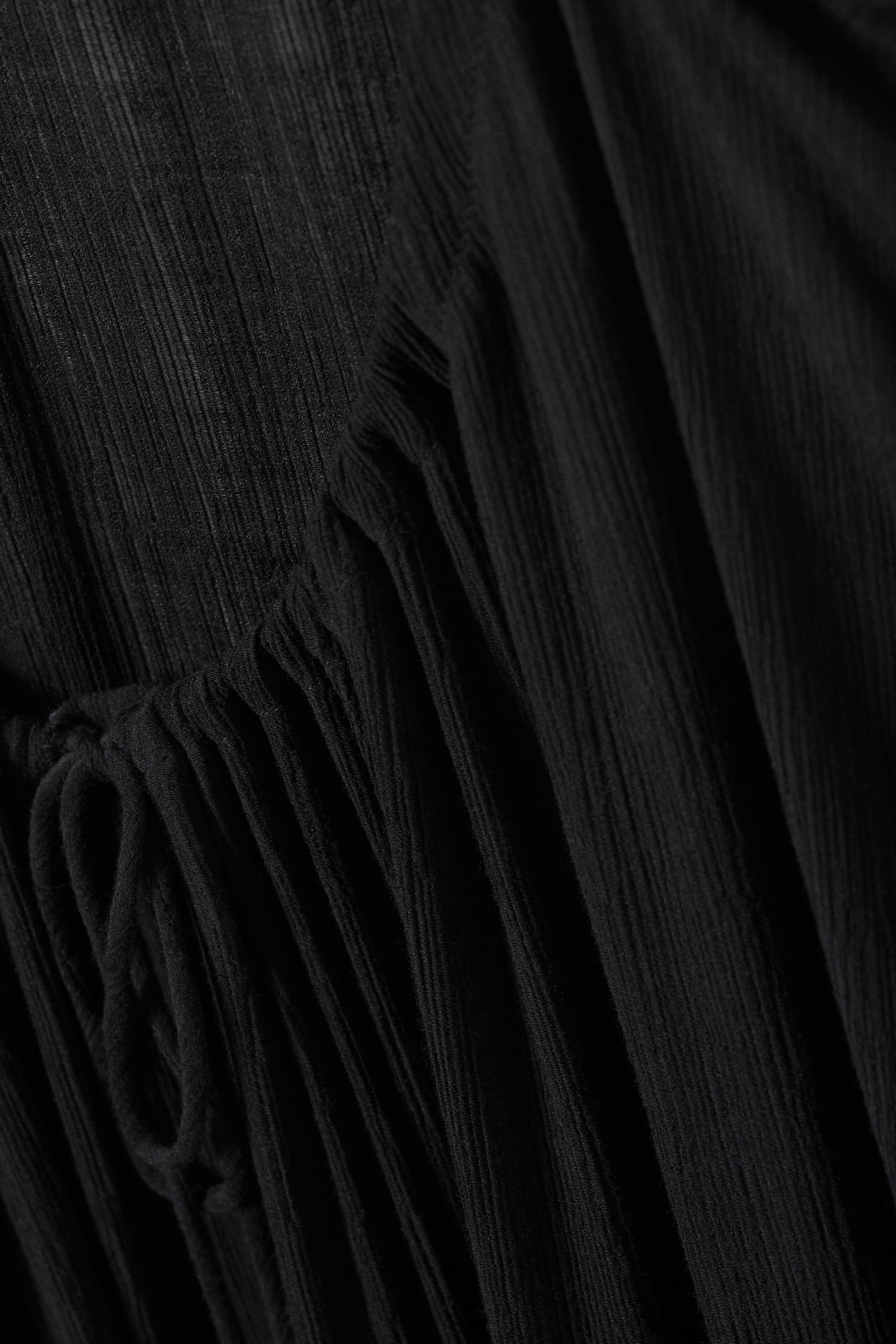 Schwarz - Fließendes Maxikleid - 2