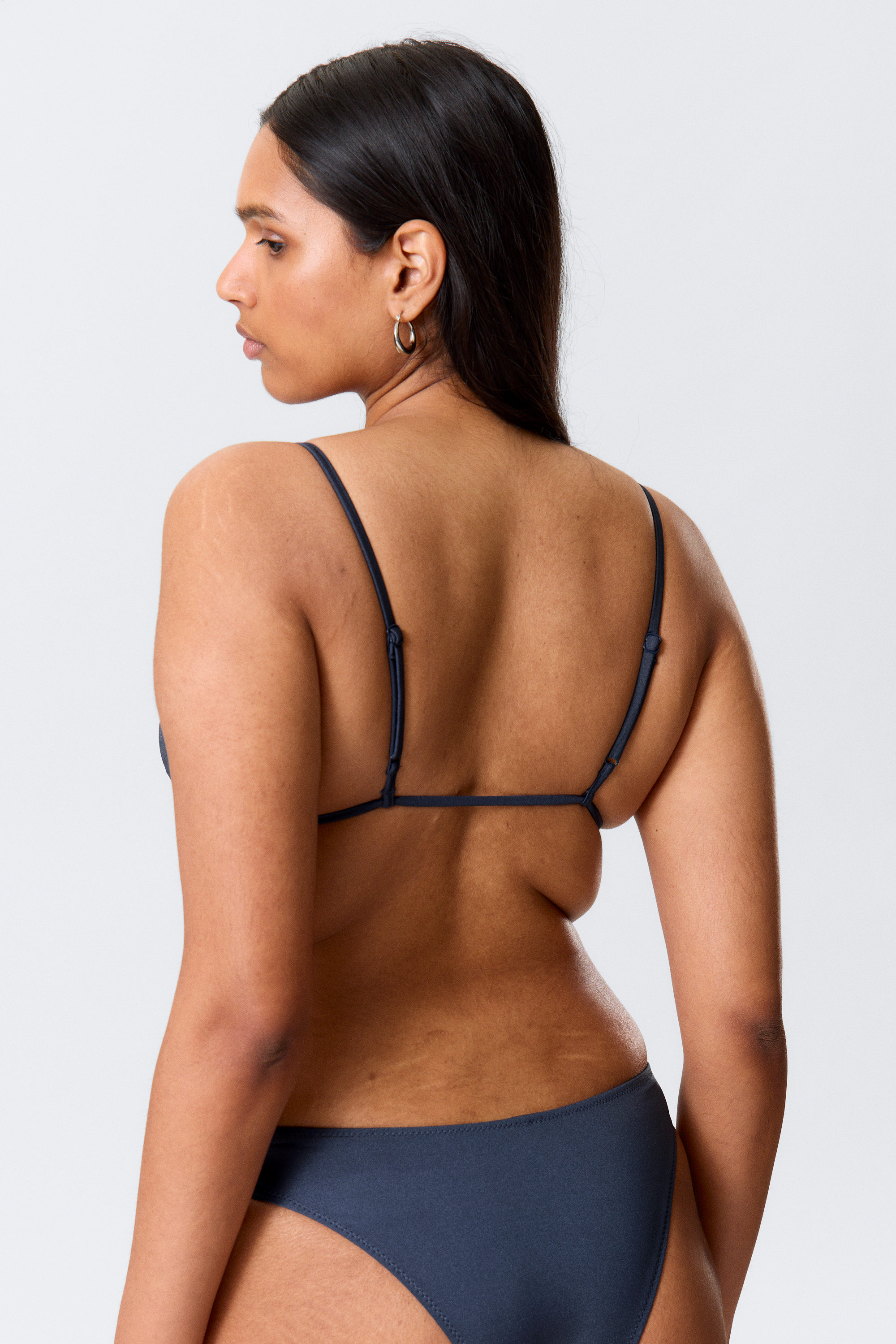 Dark Blue - Triangle Bikini Top - 4