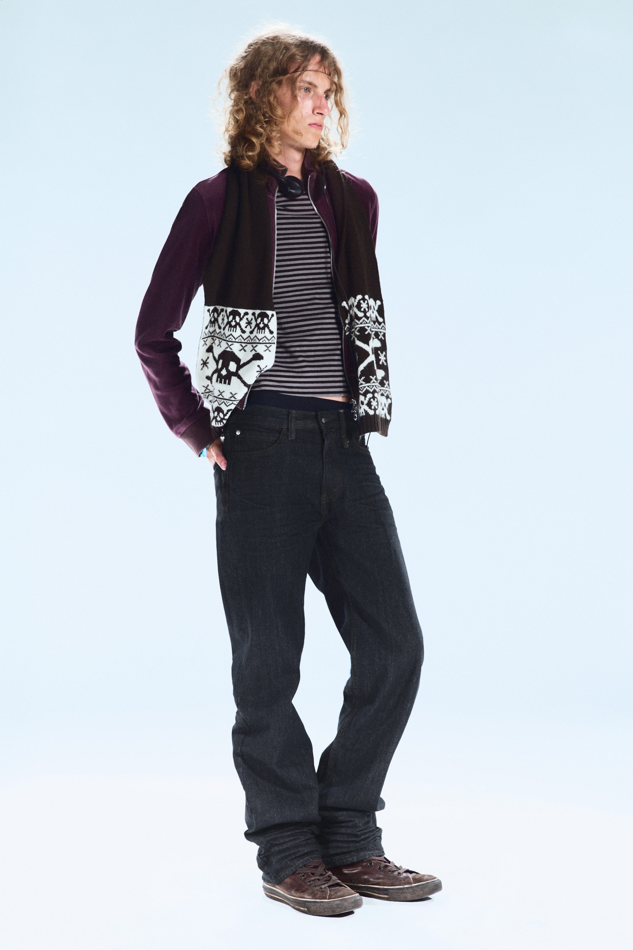 Extra Blue Rinse - Anti Unisex Low Waist Regular Straight Jeans - 3