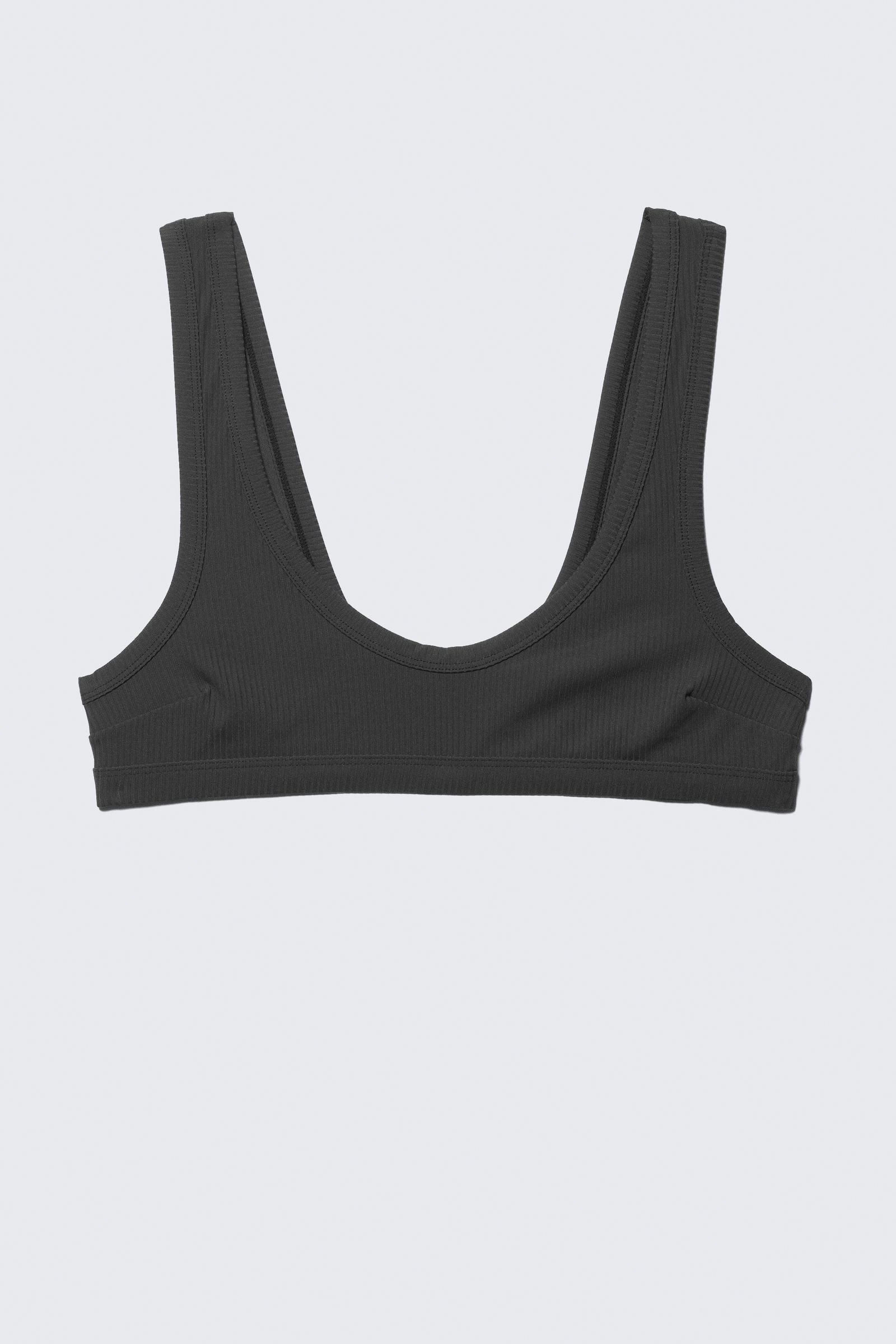 Ribbed Scoop Neck Bikini Top